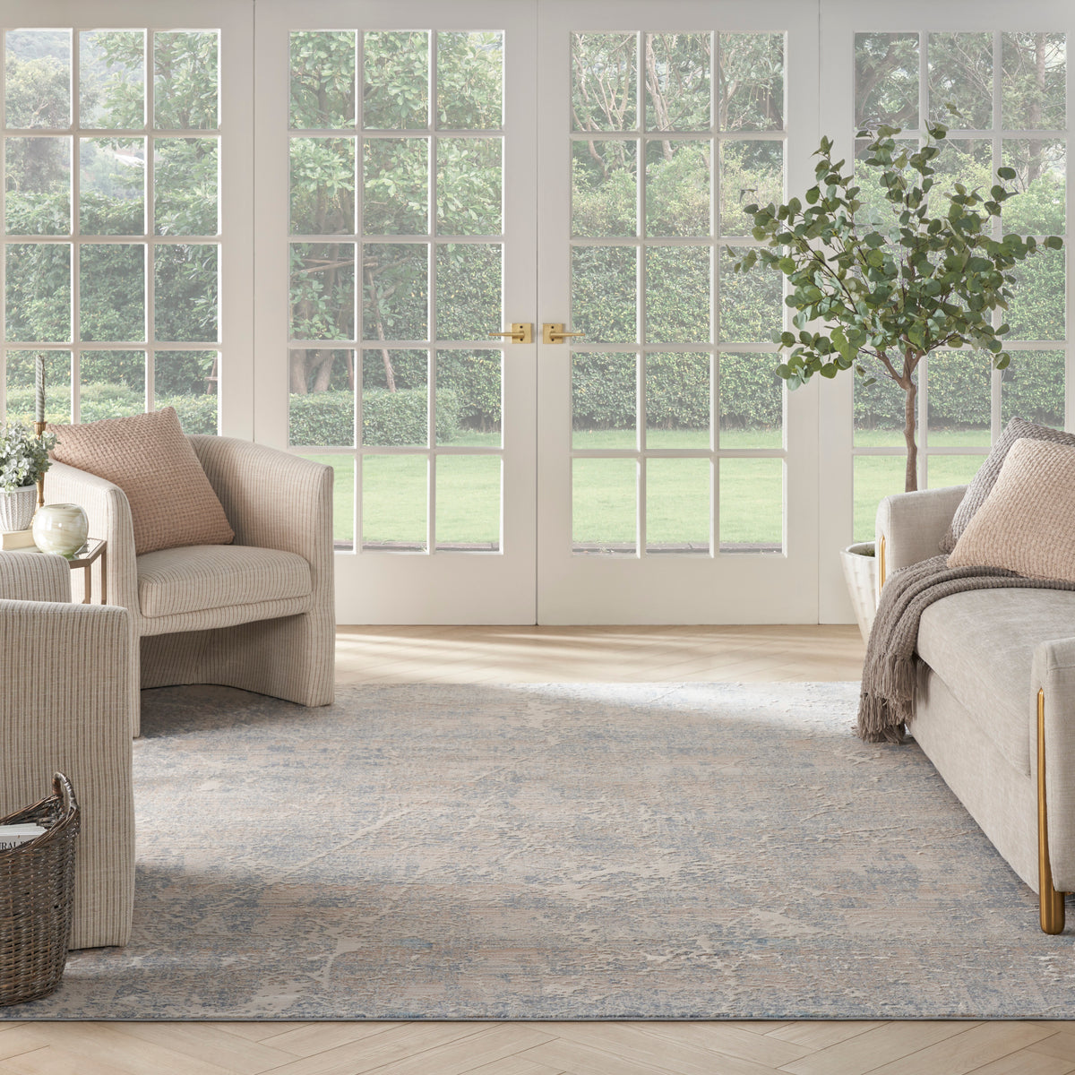 Exhale EXL02 Beige Blue Rug