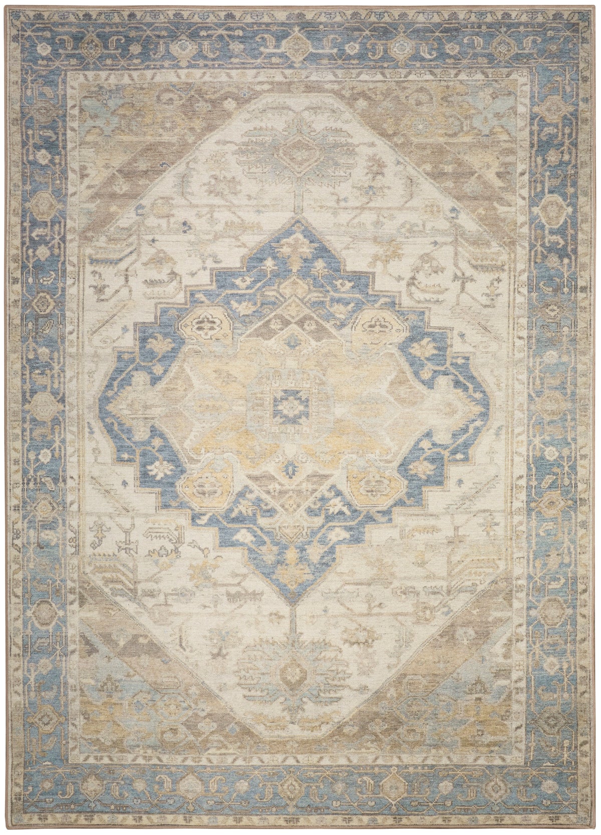 Vintage Washables VWS13 Blue Green Rug