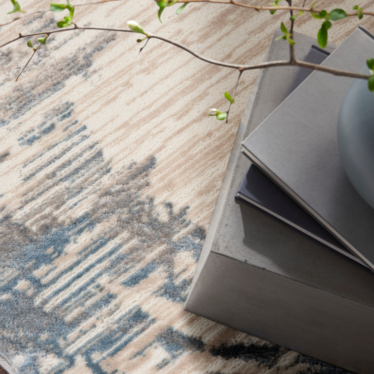 CK005 Enchanting ECH01 Ivory Grey Blue Rug