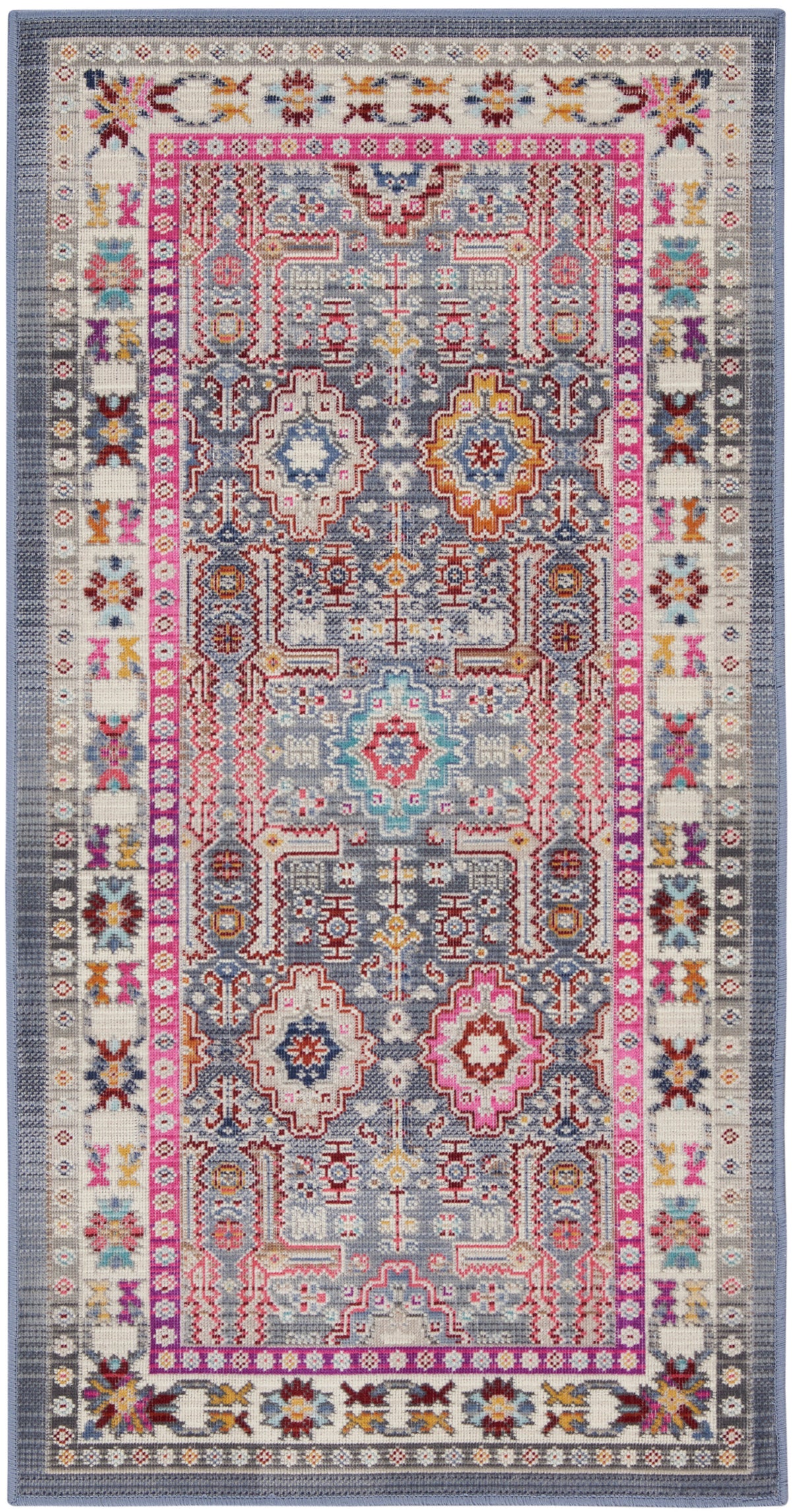 Vintage Kashan VKA05 Grey Multicolor Rug