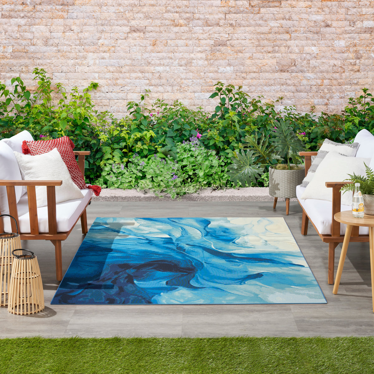 Color Splash CSP09 Blue Ivory Rug