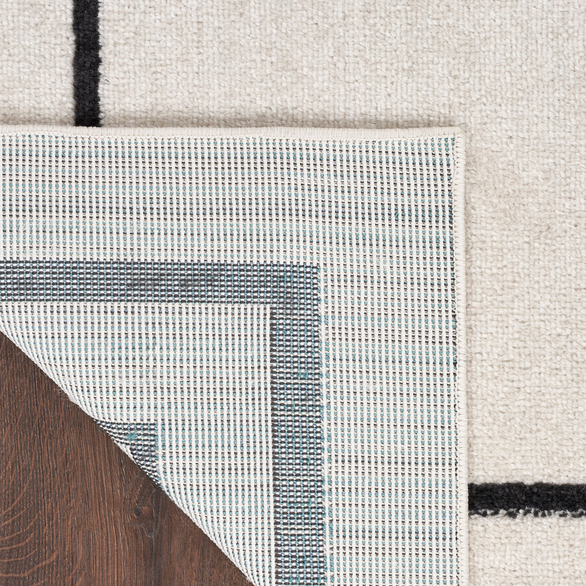 Nourison Essentials NRE02 Ivory Black Rug