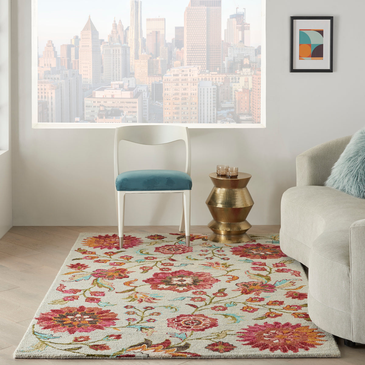 Bahari BAH04 Grey Multicolor Rug
