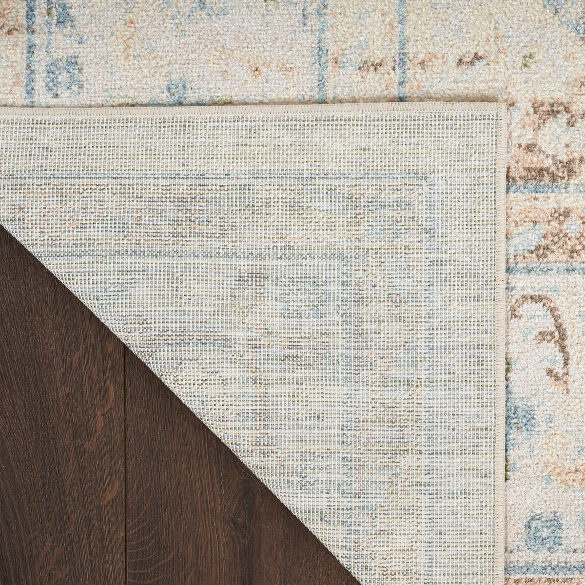 Astra Machine Washable ASW13 Ivory Blue Rug