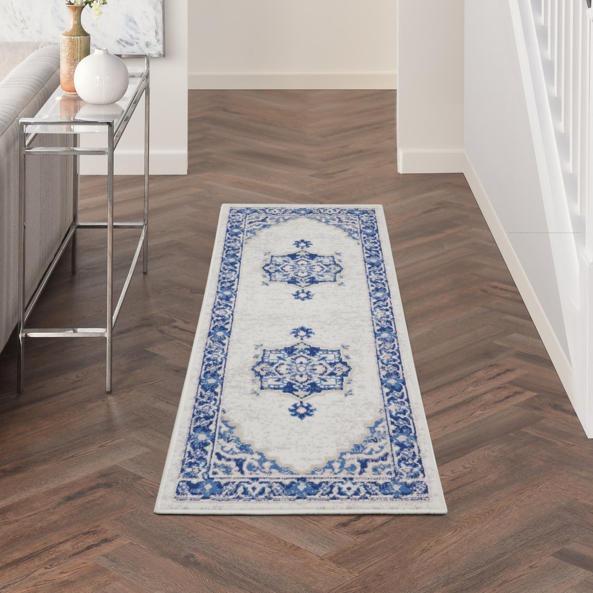 Whimsicle WHS03 Ivory Blue Rug