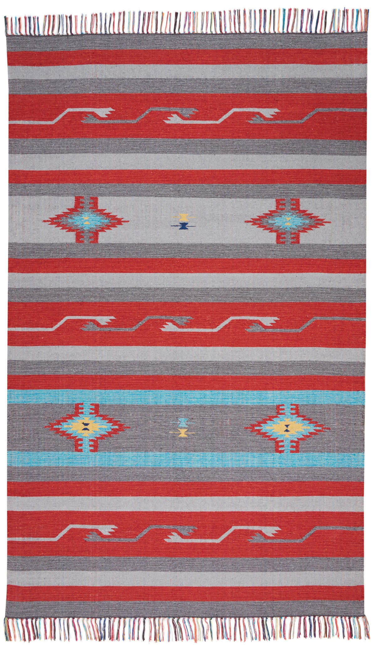 Baja BAJ01 Grey Red Rug