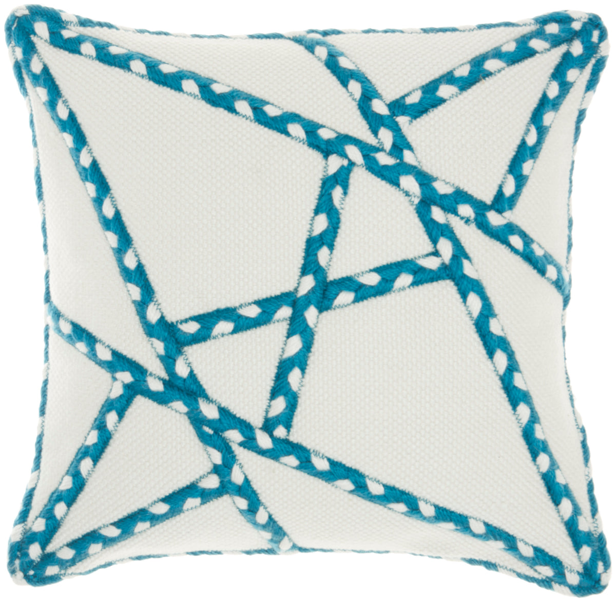 Outdoor Pillows VJ006 Turquoise 18" x 18" Throw Pillows