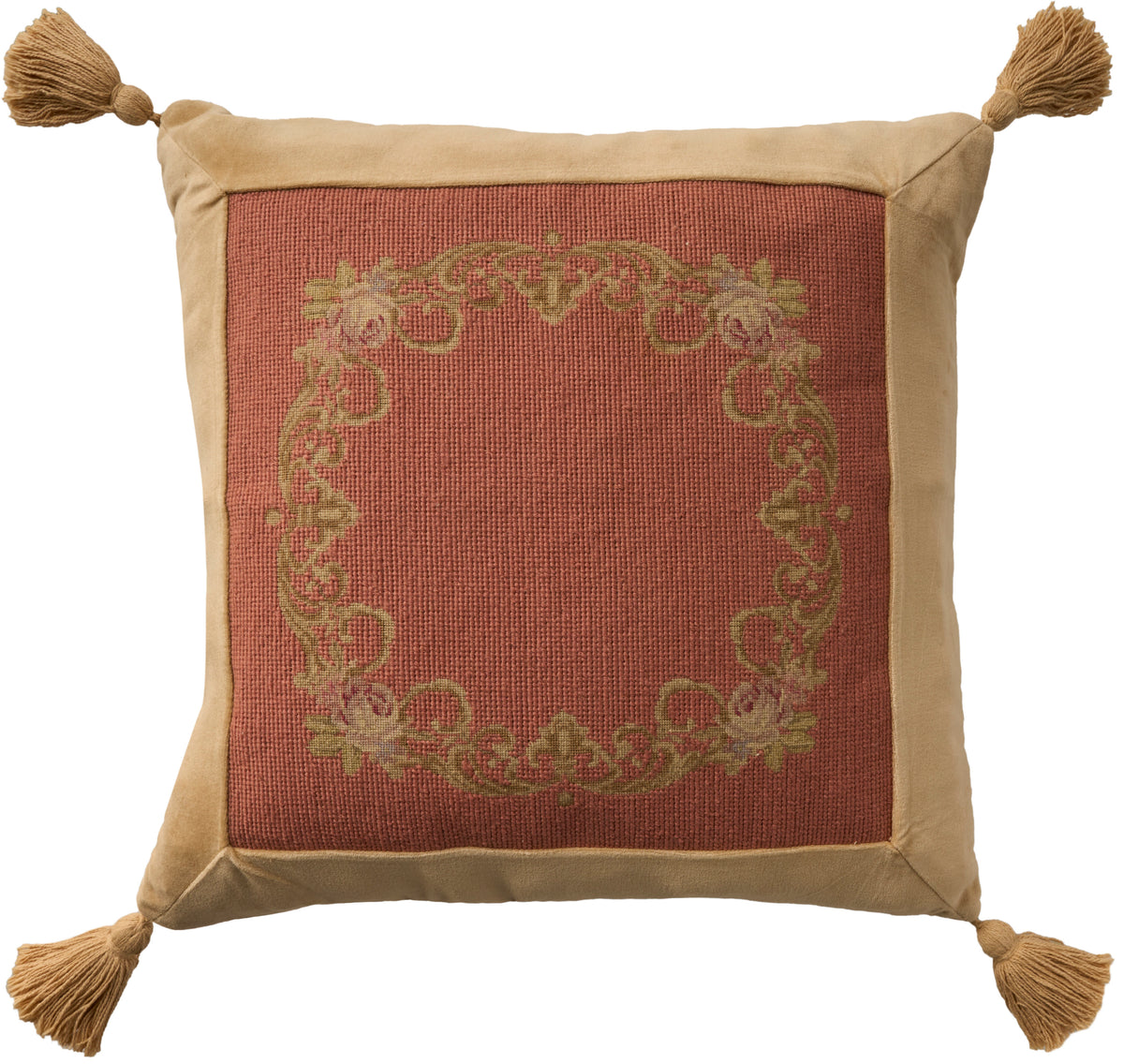 Vintage Pillow VAN6 Coral 20" x 20" Throw Pillows