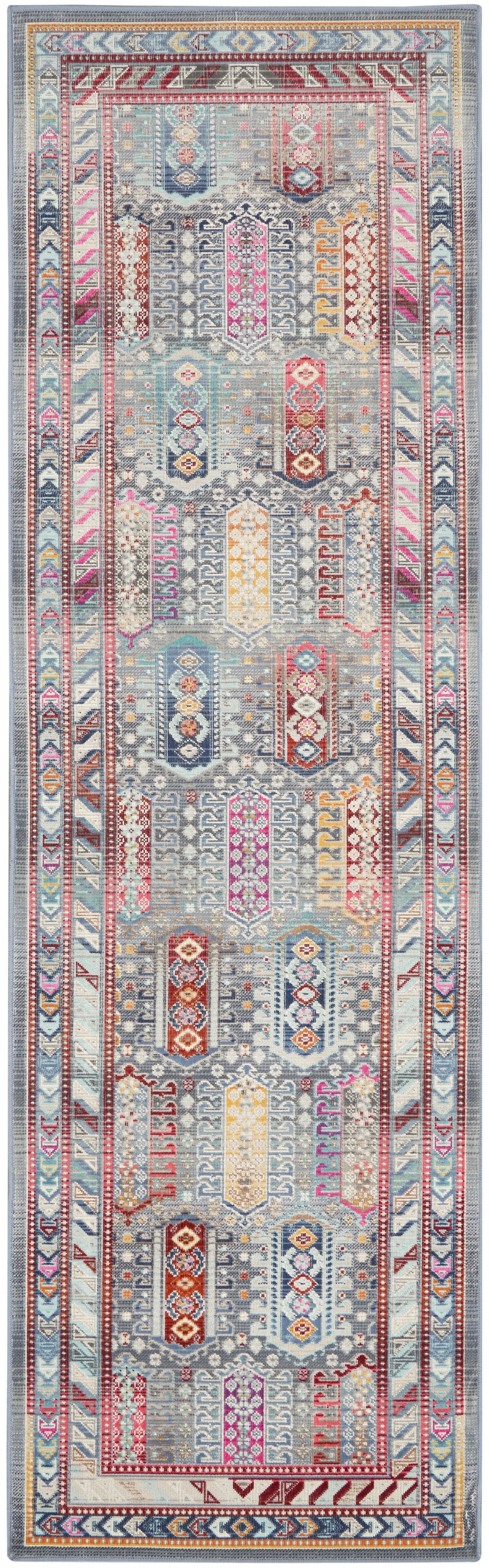 Vintage Kashan VKA06 Grey Multicolor Rug