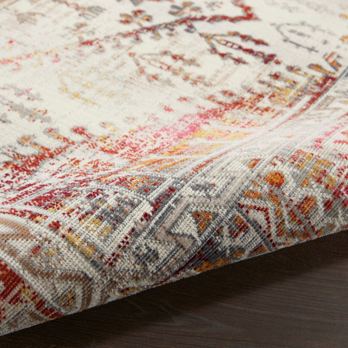 Vintage Kashan VKA08 Ivory Red Rug