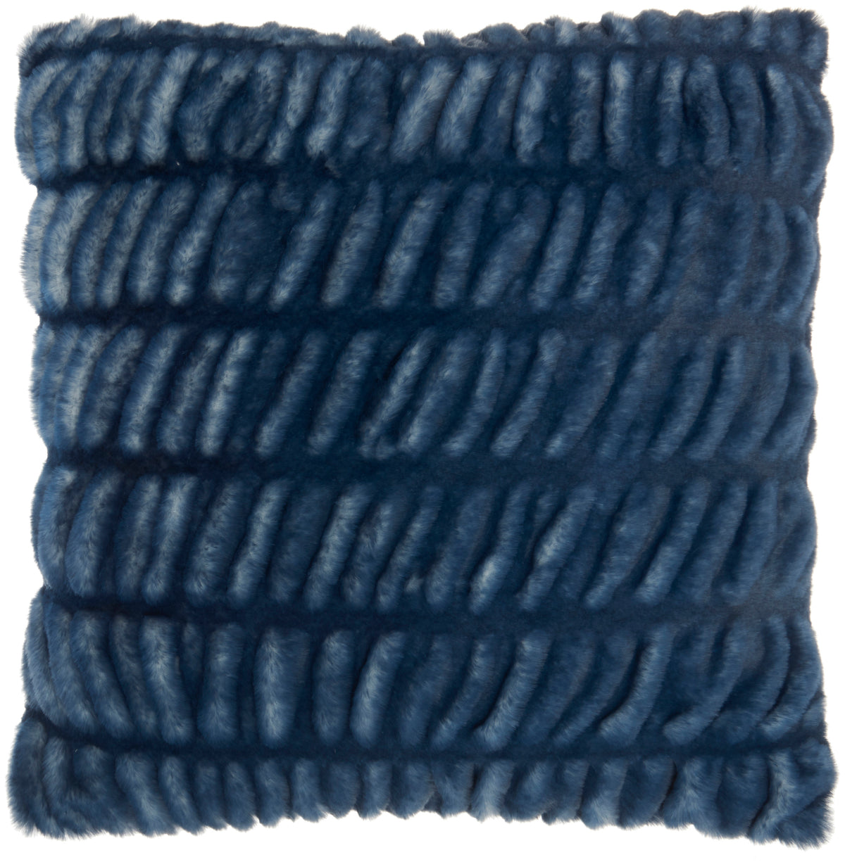 Faux Fur SN101 Navy 20" x 20" Throw Pillows