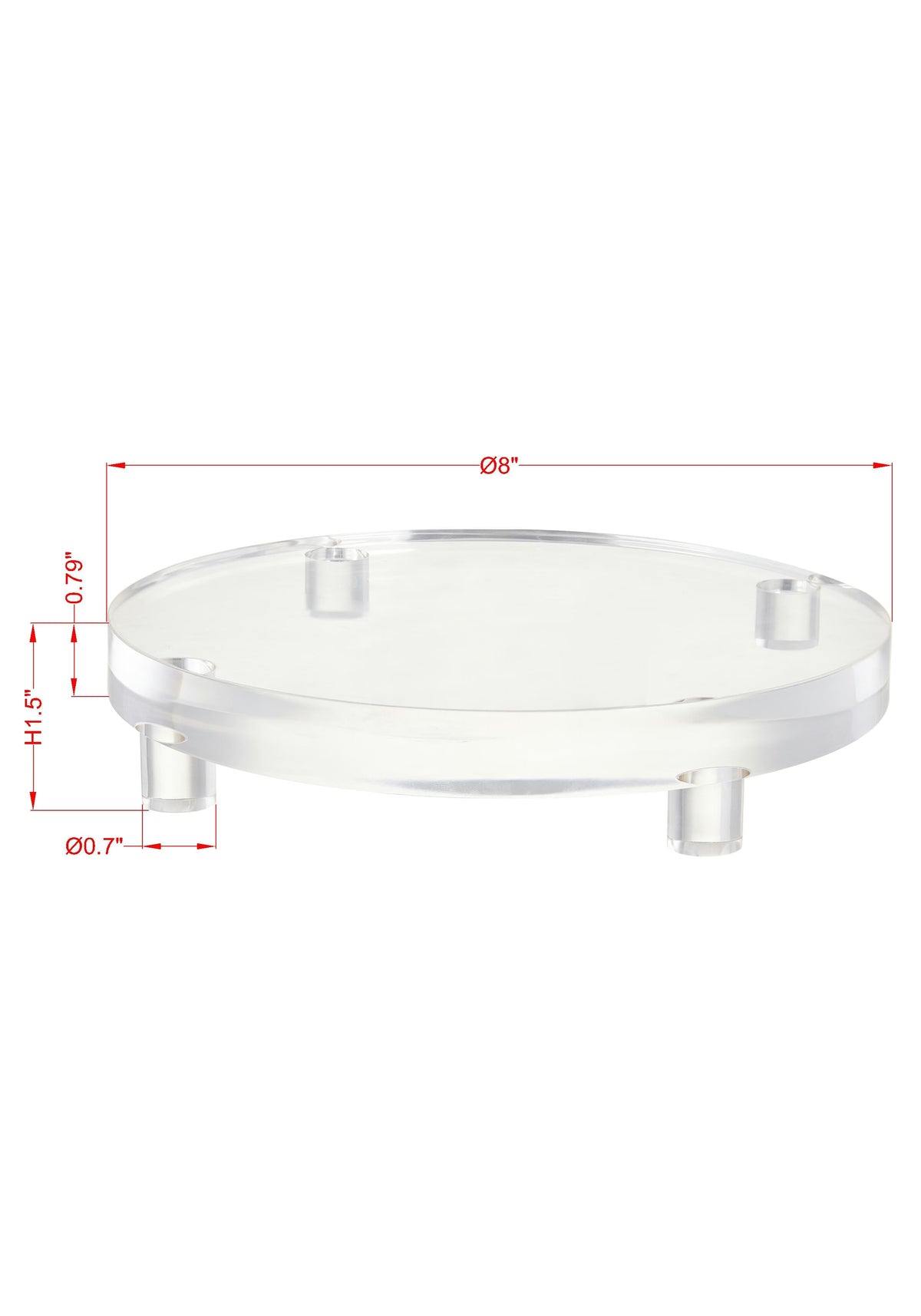 Round Acrylic Lamp Pedestal