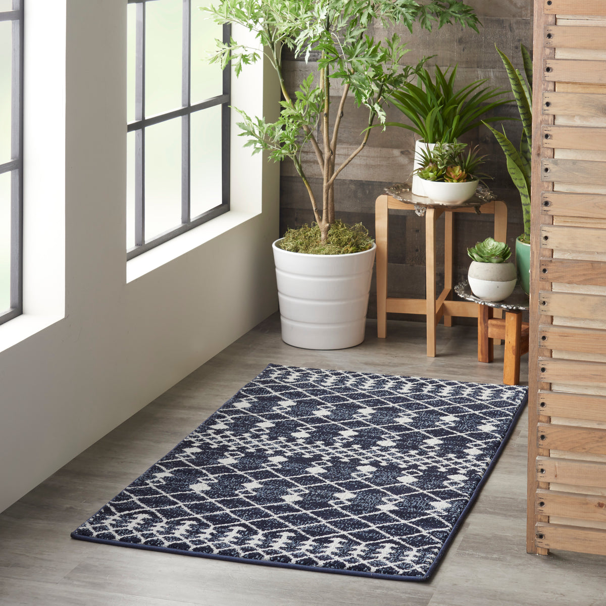 Palermo PMR03 Navy/Grey Rug