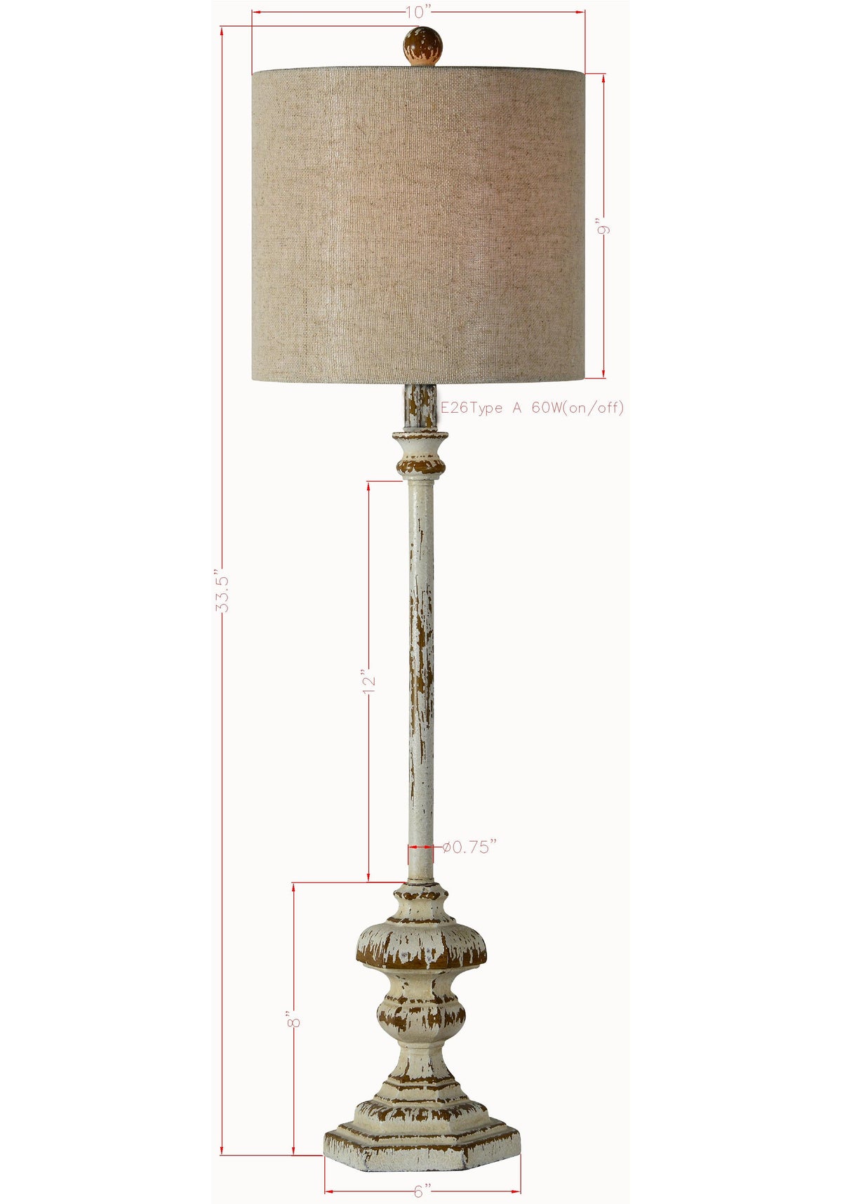 Clarke Buffet Lamp