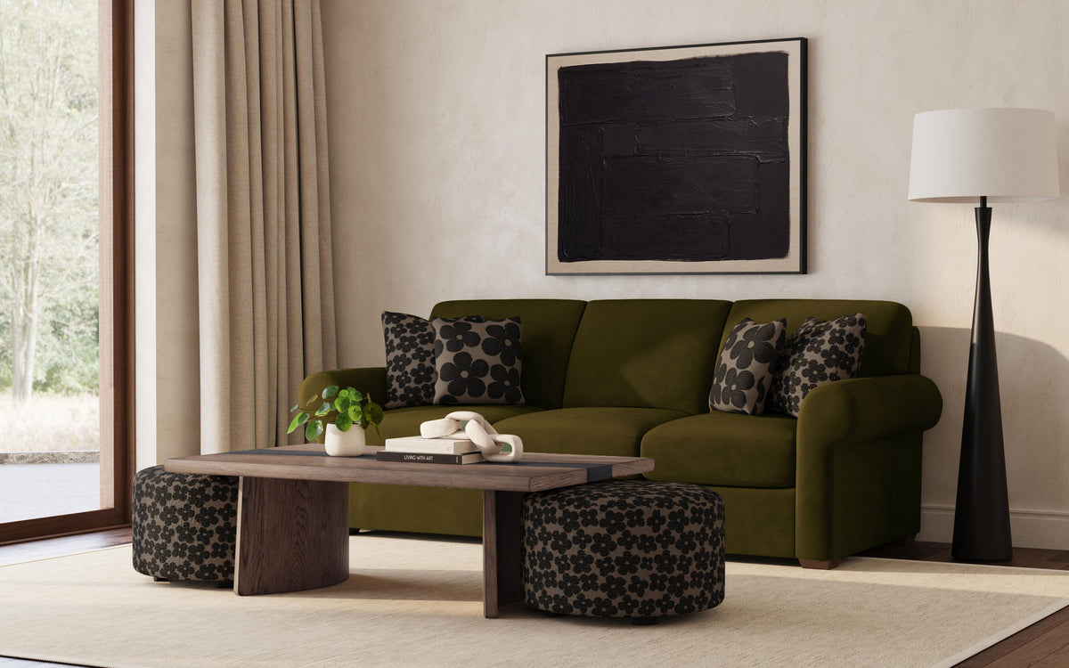 Pouf Fabric Cocktail Ottoman 22" W