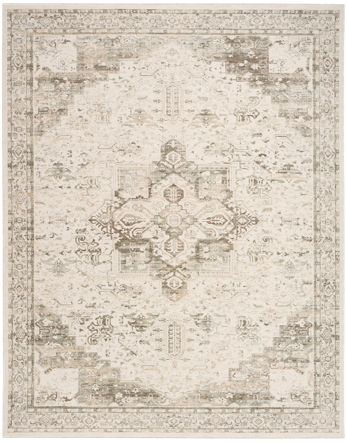 Soft Mist SMI03 Ivory Light Grey Rug