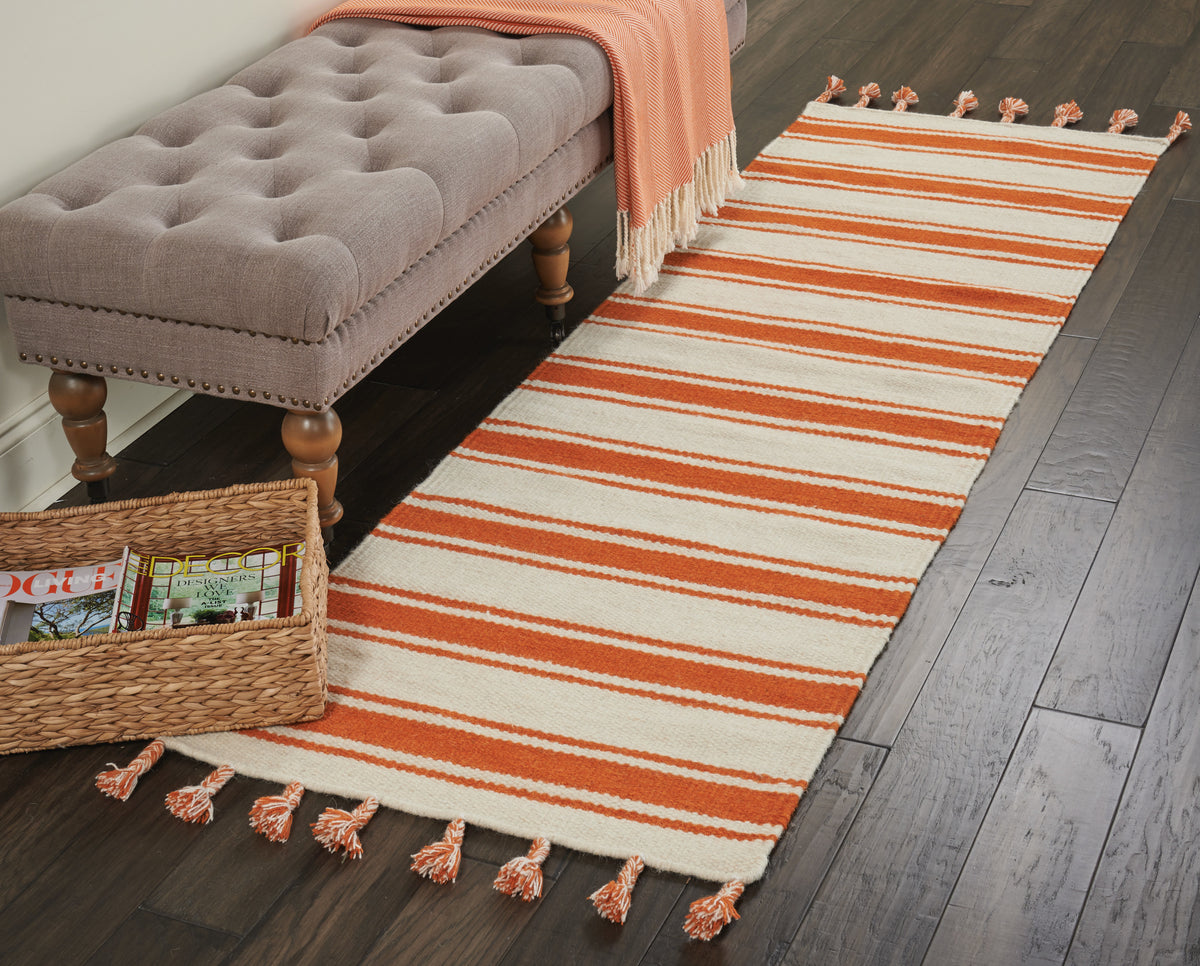 Rio Vista DST01 Ivory/Orange Rug