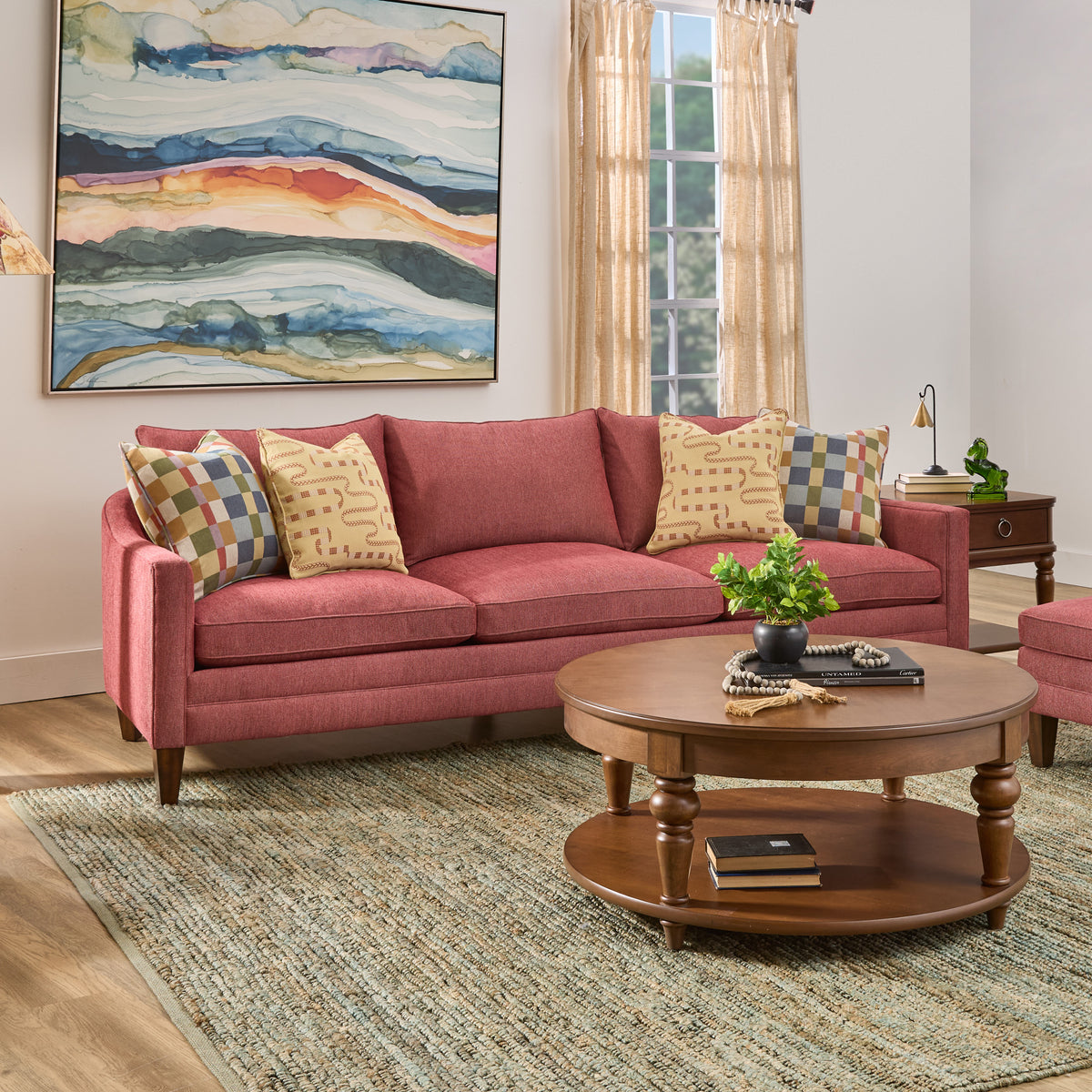 Eleanora Fabric Large Three-Cushion Sofa