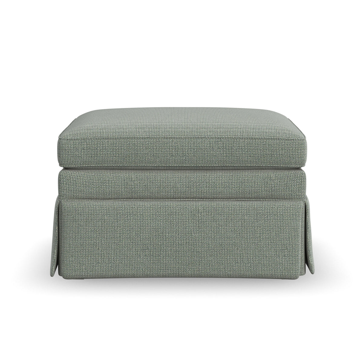 Eleanora Fabric Skirted Ottoman