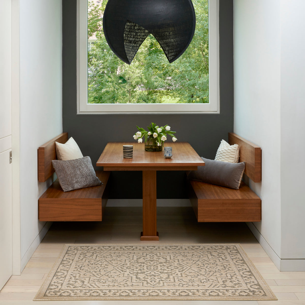 Tulum TLM05 Taupe Olive Rug