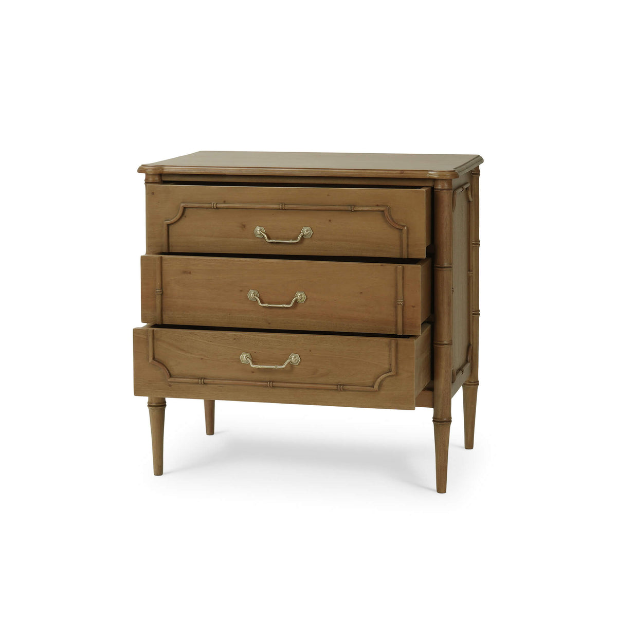 Chelsea 3 Drawer Bedside Table in Antique French Oak