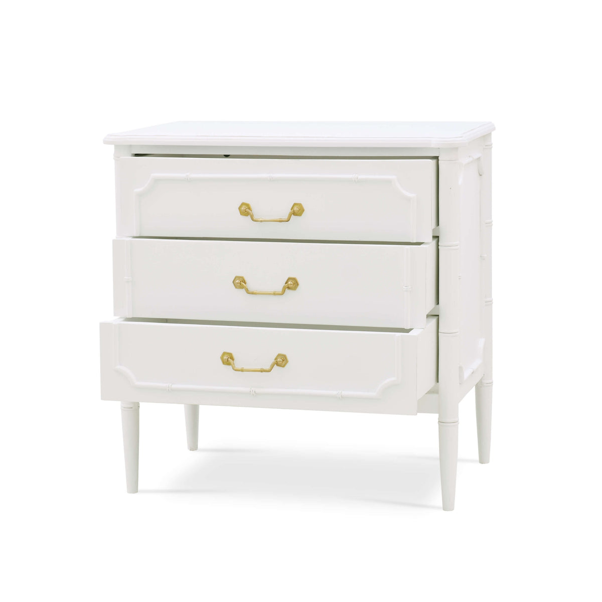 Chelsea 3 Drawer Bedside Table in Architectural White