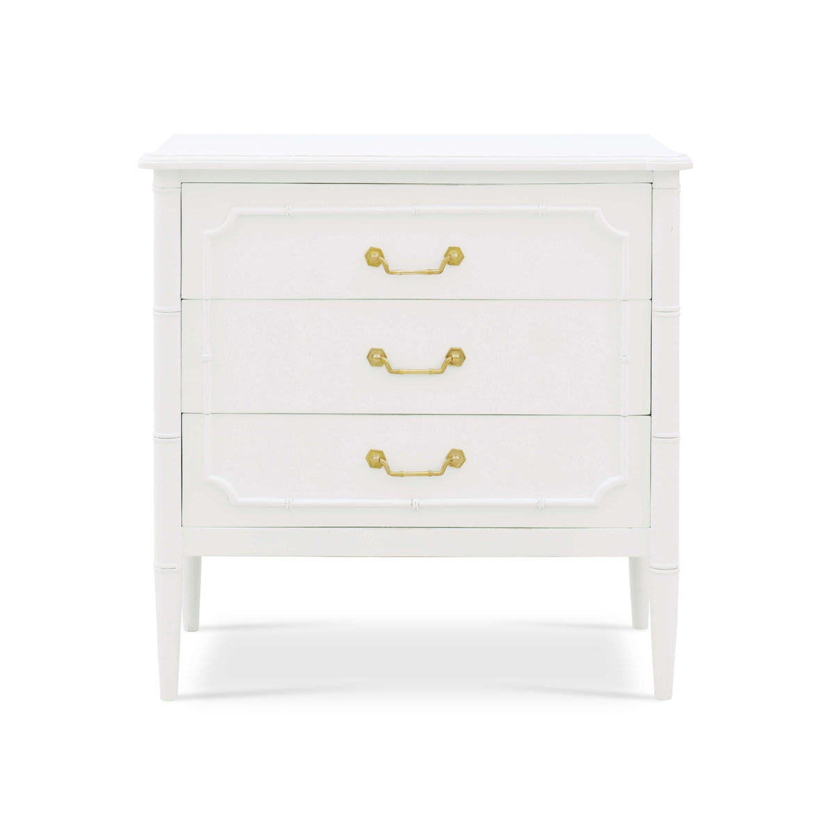 Chelsea 3 Drawer Bedside Table in Architectural White