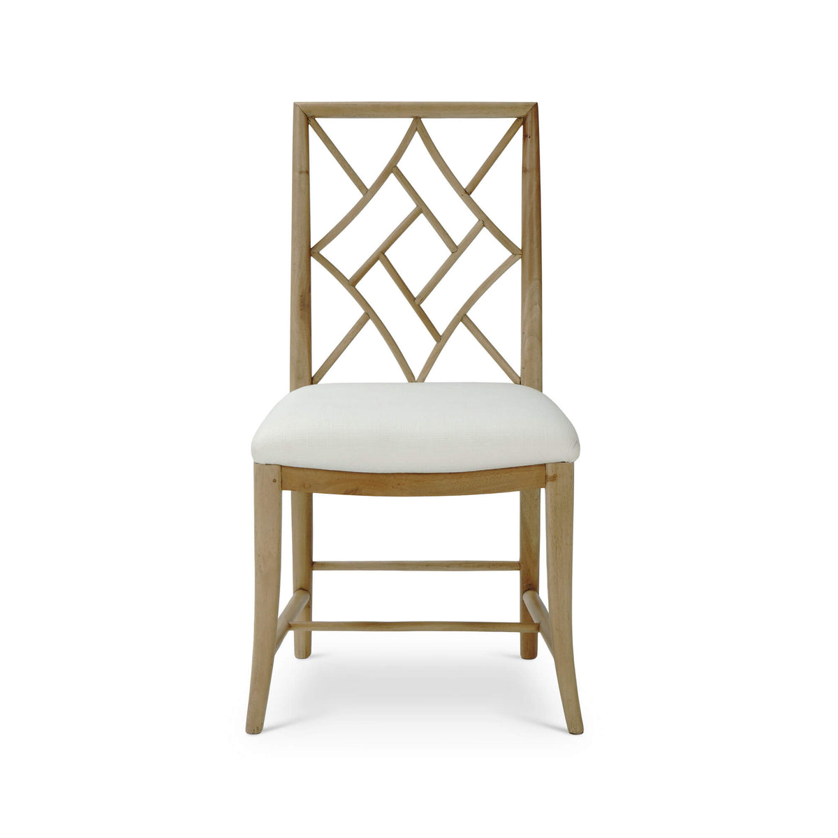 Farringdon Dining Chair in Fruitwood w/ Arctic White Performance Fabric