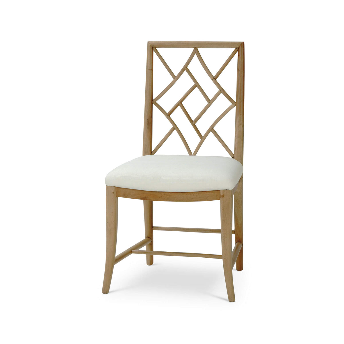 Farringdon Dining Chair in Fruitwood w/ Arctic White Performance Fabric