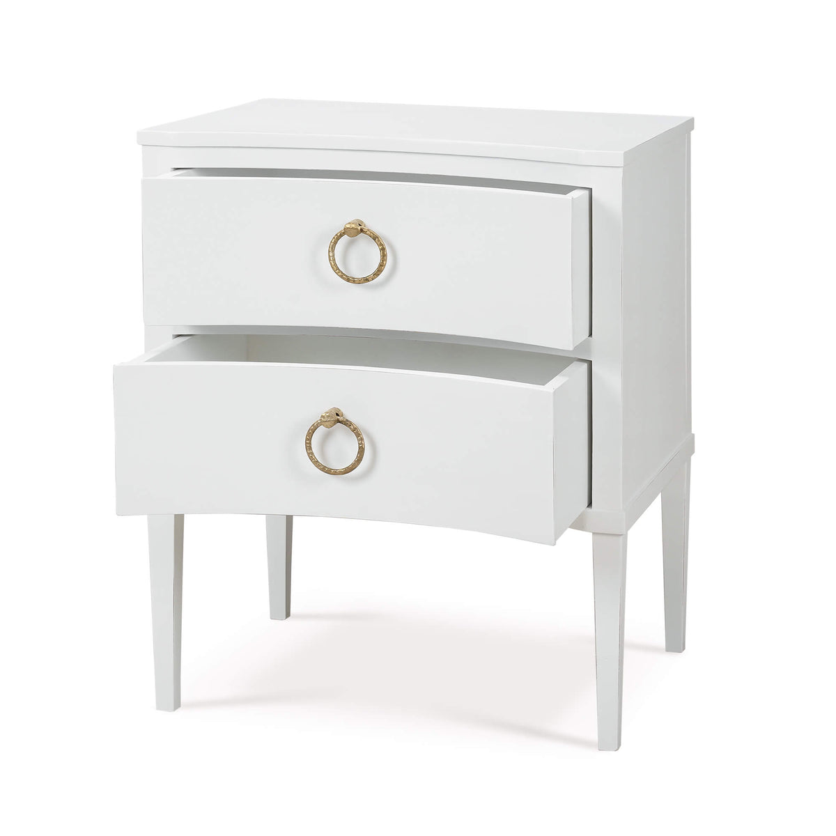 Bow Nightstand in Architectural White