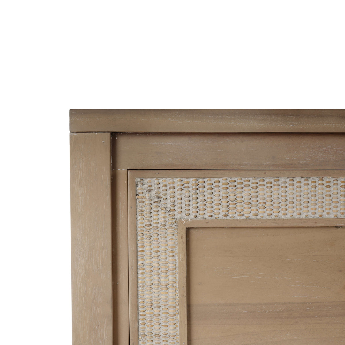 Belgravia 6 Drawer Dresser in Sandbar w/ White Inset Rattan