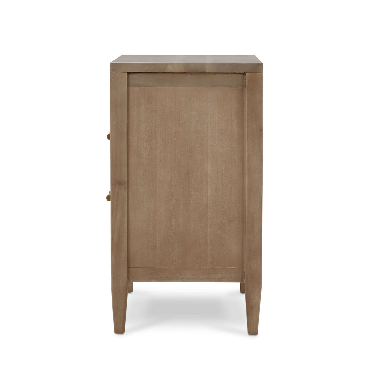 Belgravia Bedside Table in Sandbar w/ White Inset Rattan