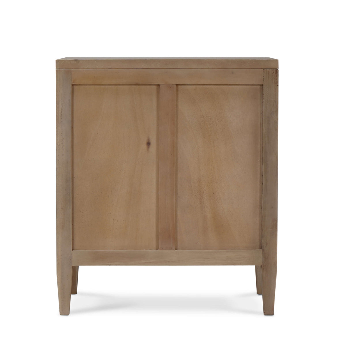 Belgravia Bedside Table in Sandbar w/ White Inset Rattan