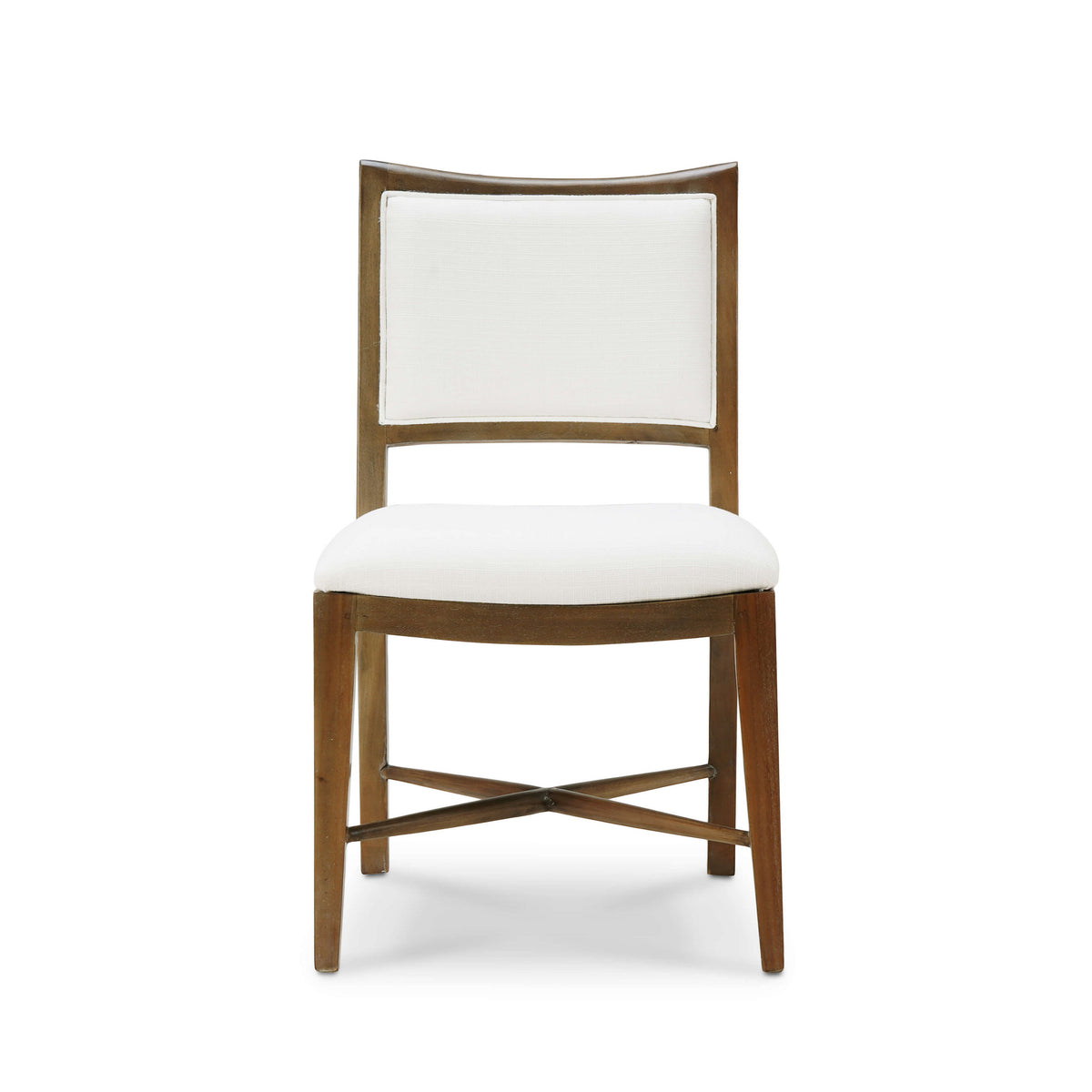Fitzrovia Dining Chair in Straw Wash w/ Arctic White Performance Fabric & White Rattan