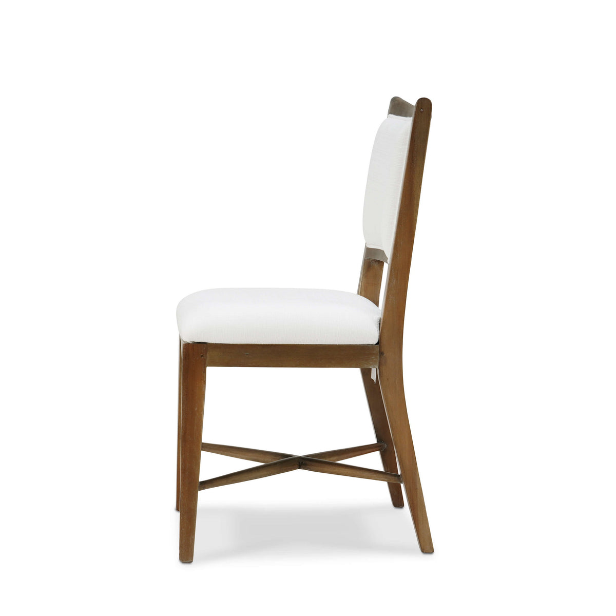 Fitzrovia Dining Chair in Straw Wash w/ Arctic White Performance Fabric & White Rattan