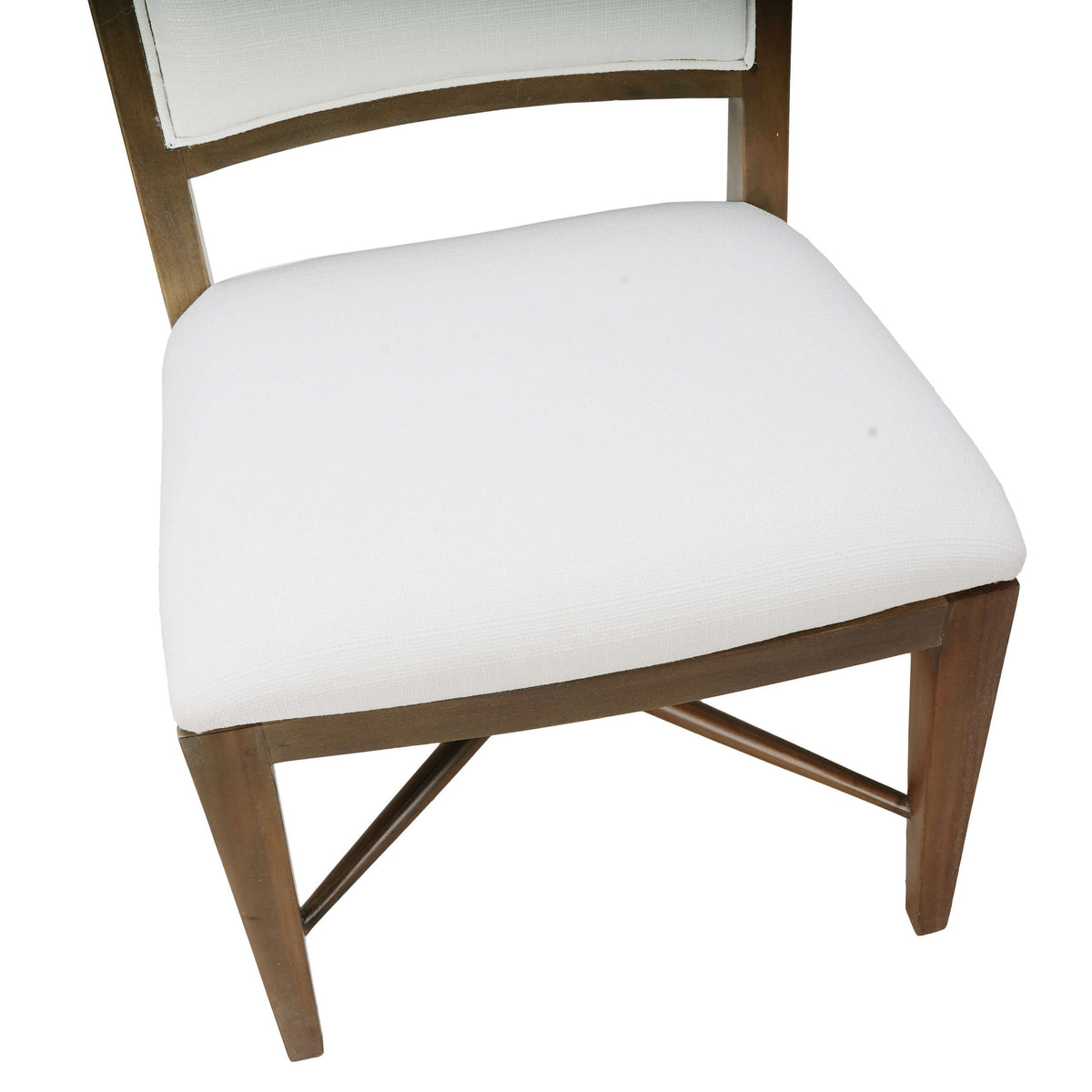 Fitzrovia Dining Chair in Straw Wash w/ Arctic White Performance Fabric & White Rattan