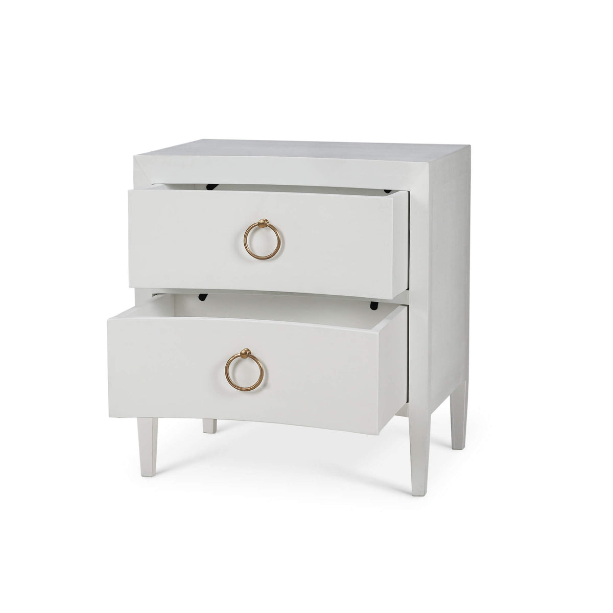 Mornington Linen Wrapped Nightstand in True White
