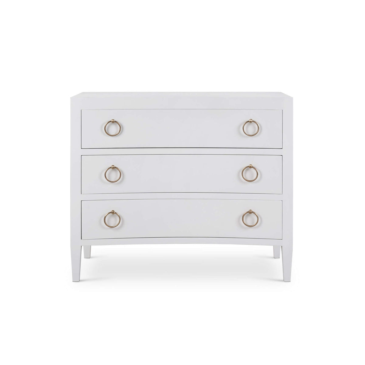Mornington Linen Wrapped 3 Drawer Dresser in True White
