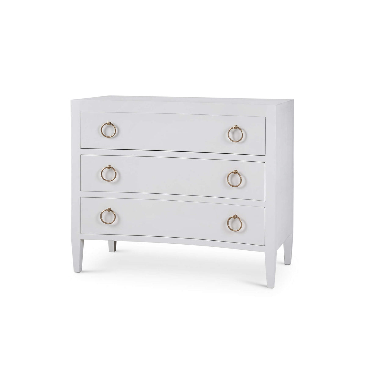 Mornington Linen Wrapped 3 Drawer Dresser in True White