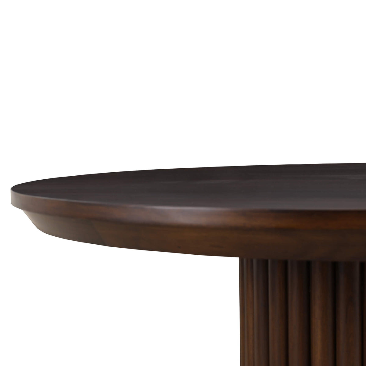 Portobello Round Dining Table 60" in Matt Teak Brown