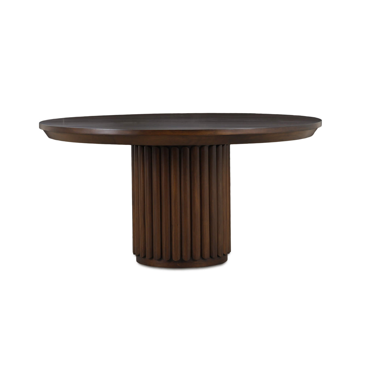 Portobello Round Dining Table 60" in Matt Teak Brown
