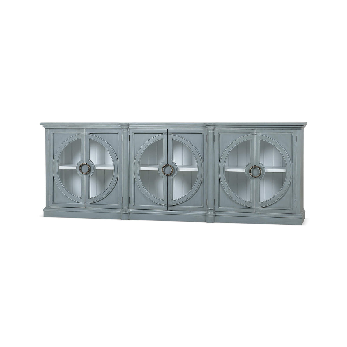 Pimlico 6 Door Sideboard in Grey Charleston w/ True White Interior