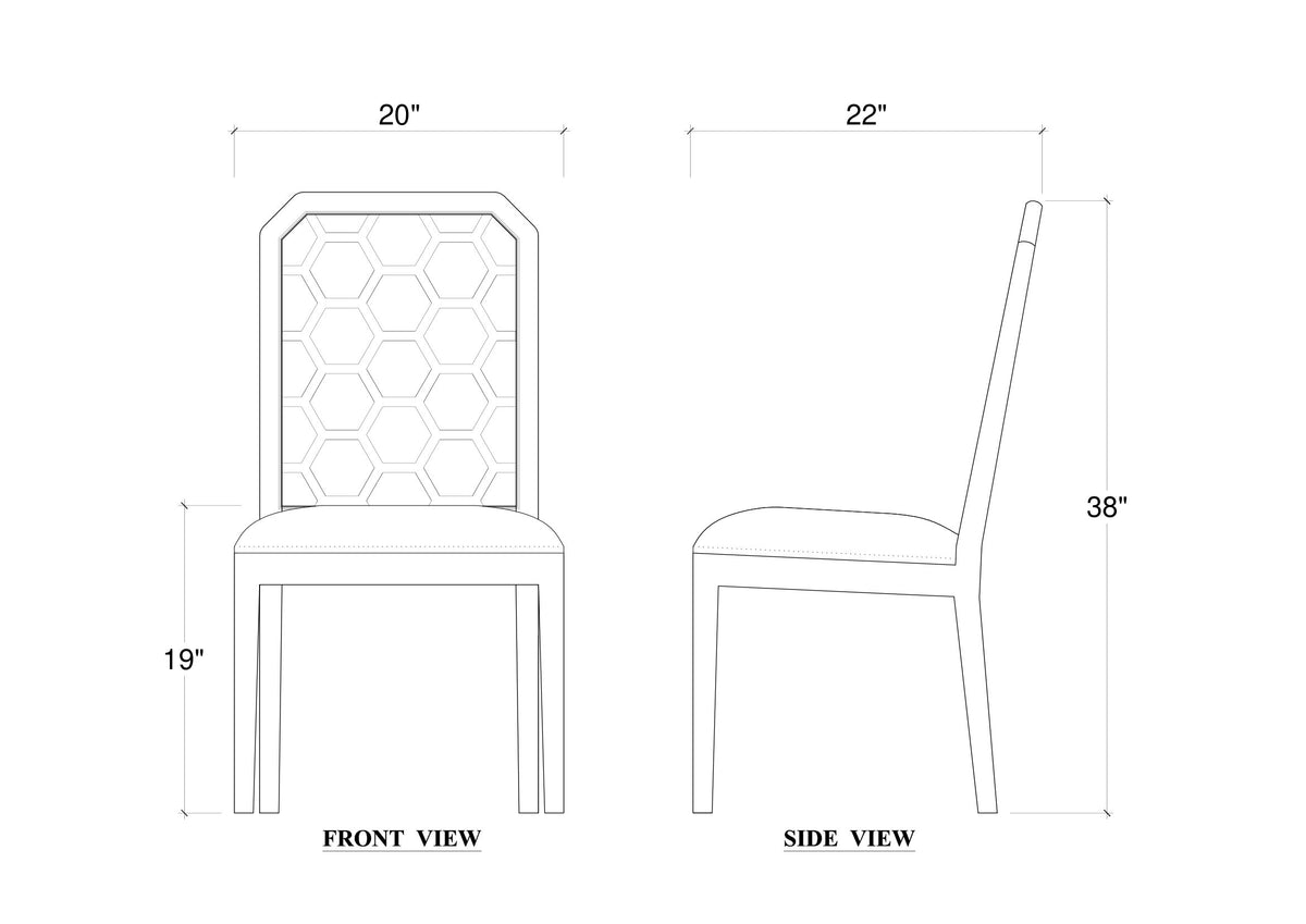 Ceylon Dining Chair in Fruitwood w/ Arctic White Performance Fabric
