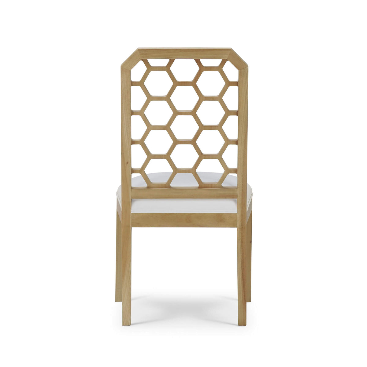 Ceylon Dining Chair in Fruitwood w/ Arctic White Performance Fabric