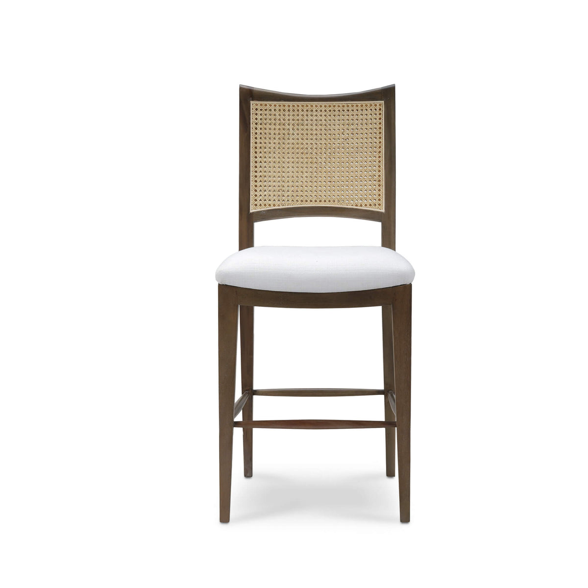 Dulwich Counter Stool in Straw Wash w/ Arctic White Performance Fabric