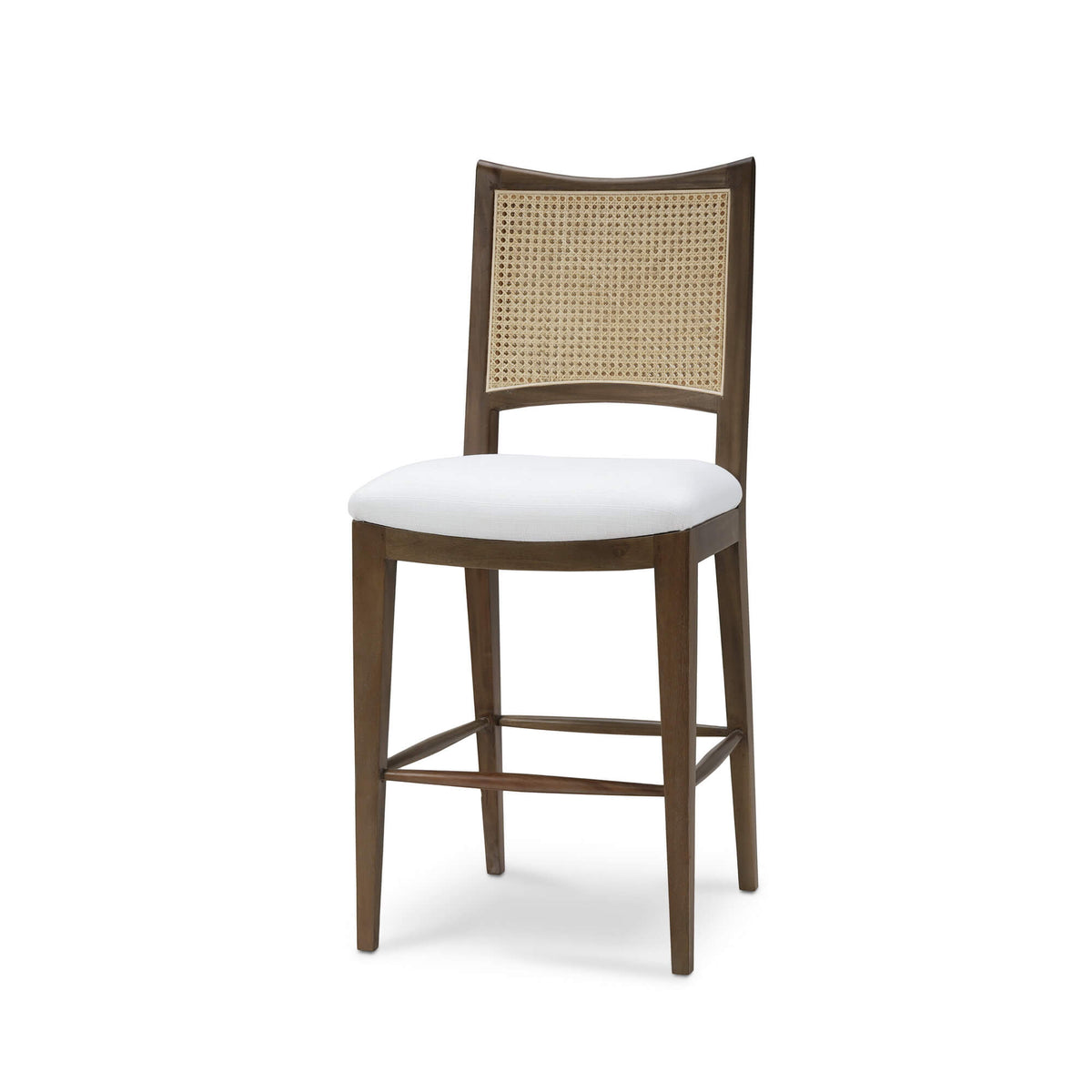 Dulwich Counter Stool in Straw Wash w/ Arctic White Performance Fabric
