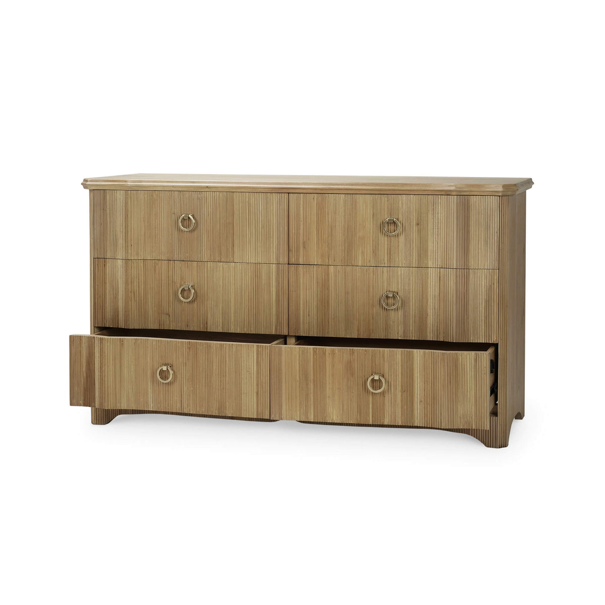 Brighton 6 Drawer Dresser in Fruitwood