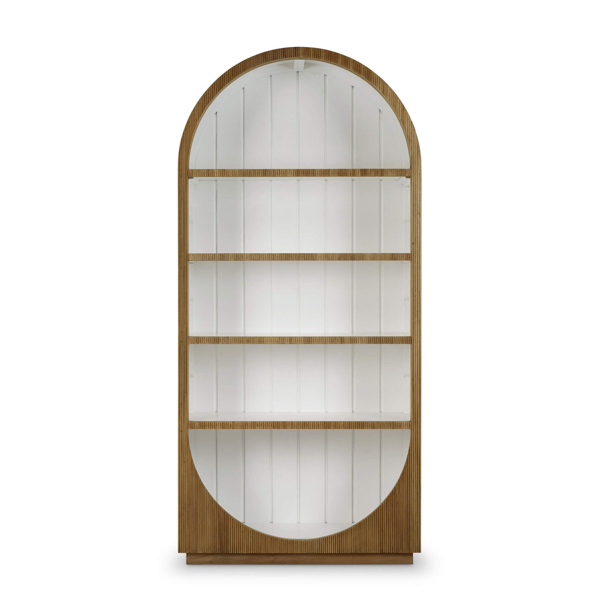 Bilbao Bookcase in Antique French Oak w/ True White Interior