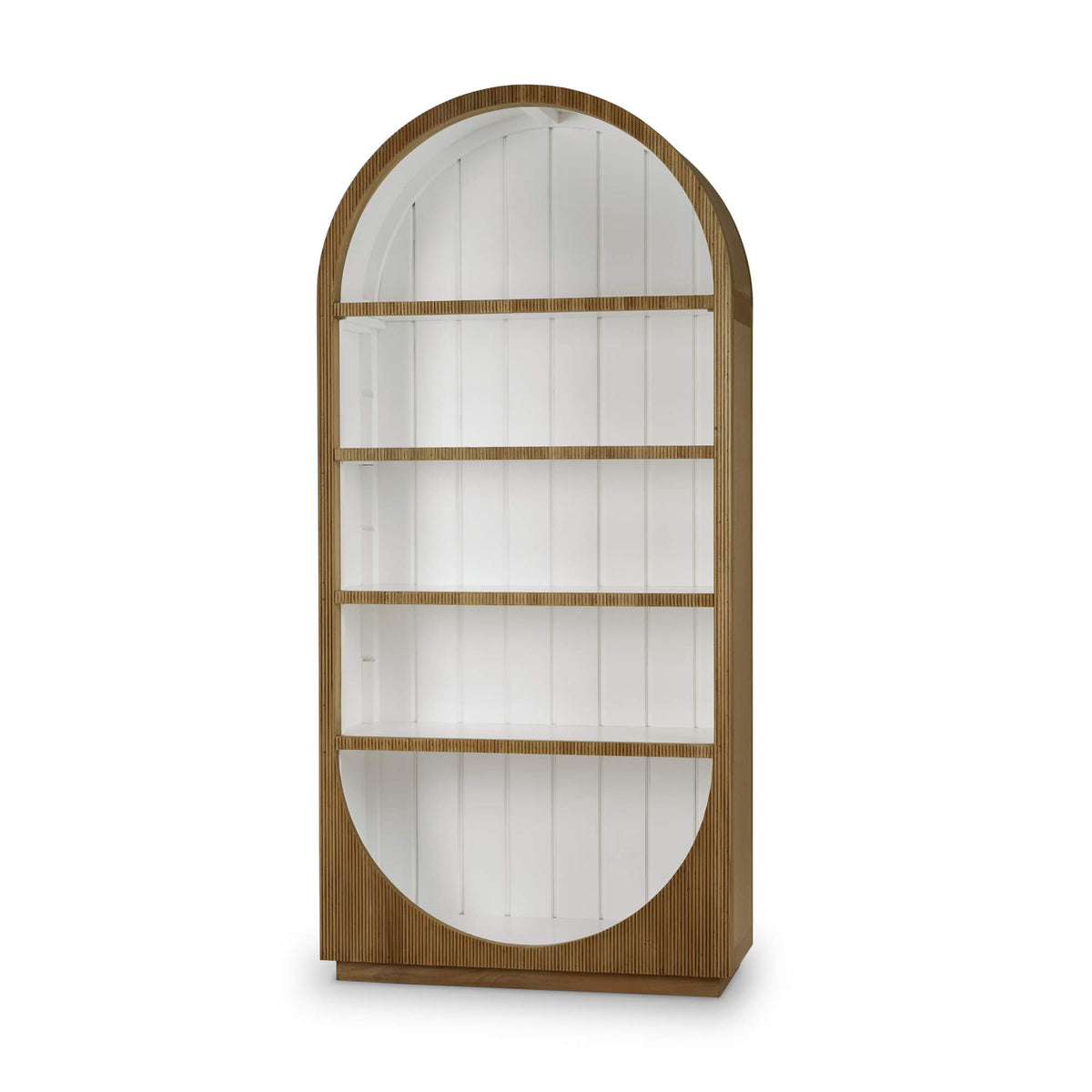 Bilbao Bookcase in Antique French Oak w/ True White Interior