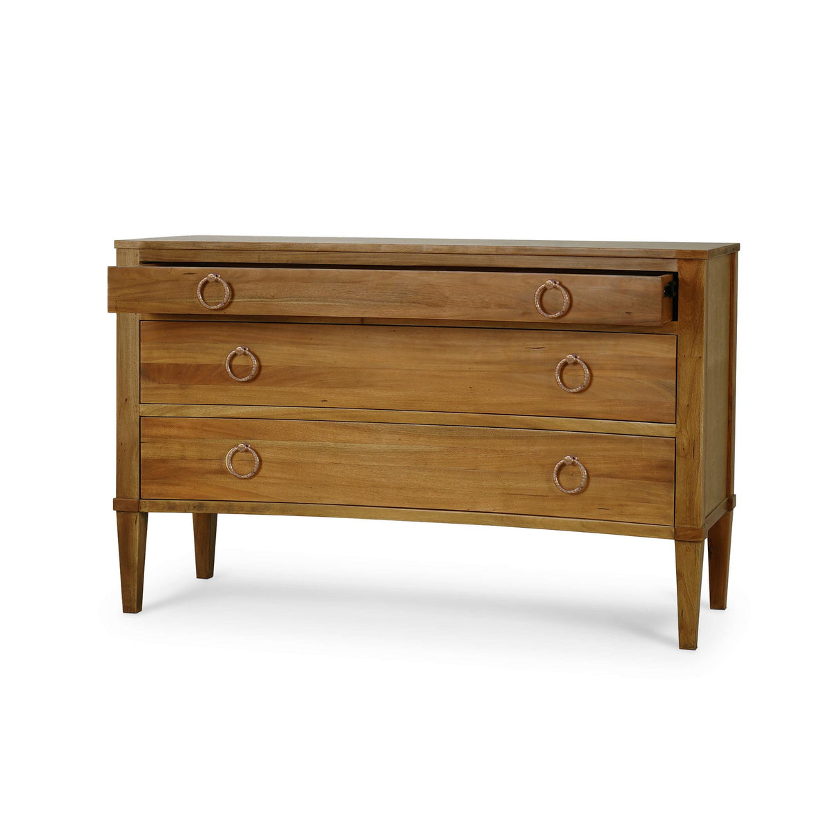 Bow 3 Drawer Chest in Antique French Oak